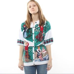 Vintage Victorian Scene Cardigan